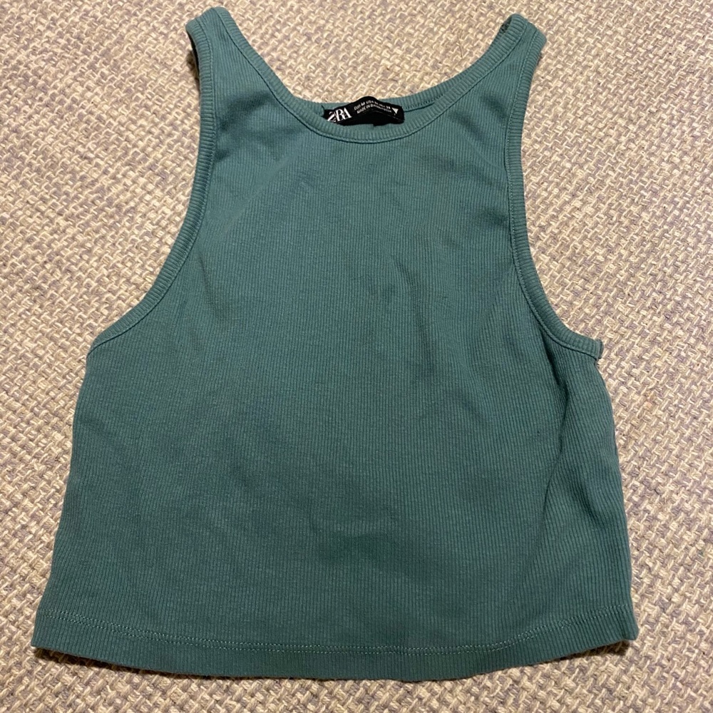 zara cropped tank